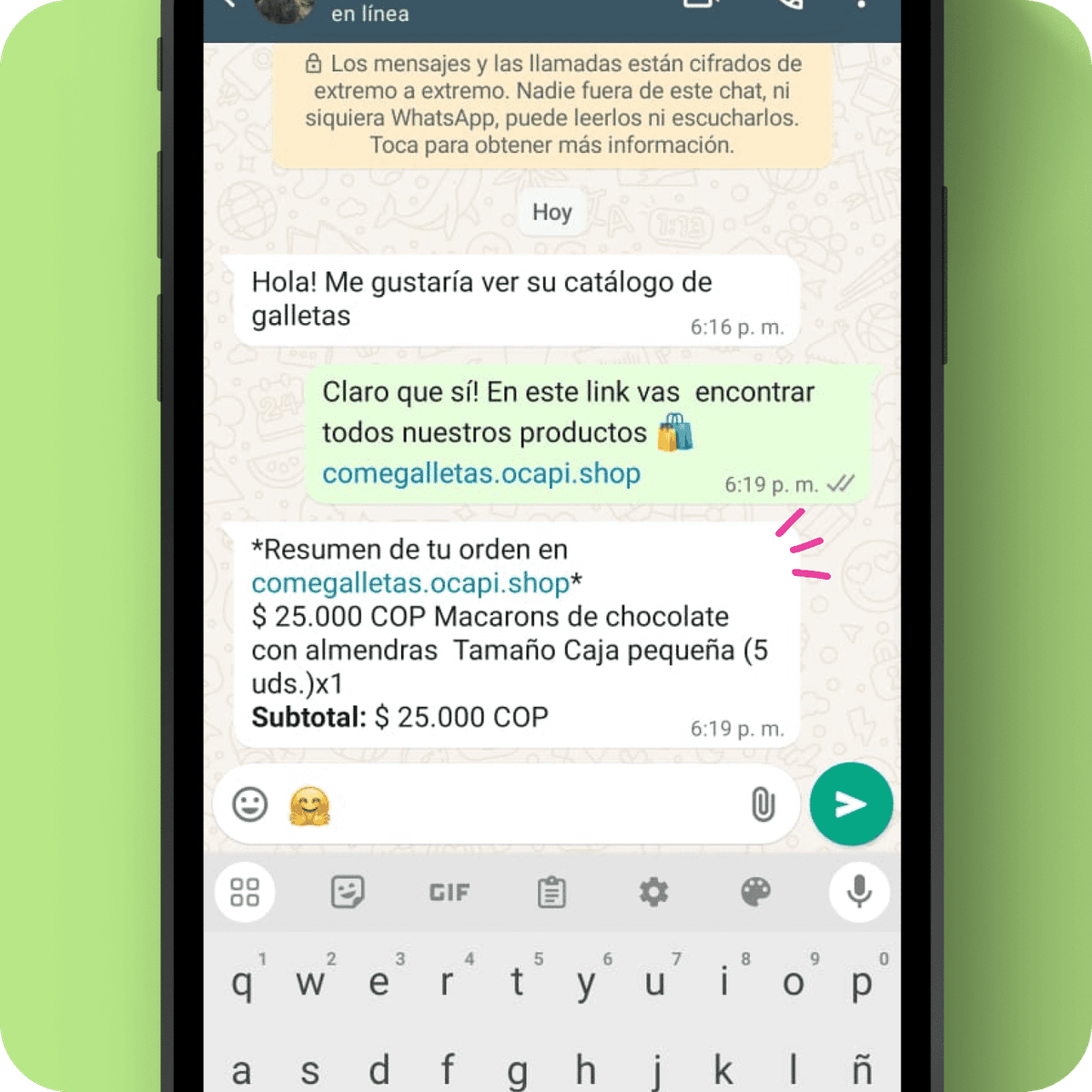 Recibe pagos por WhatsApp